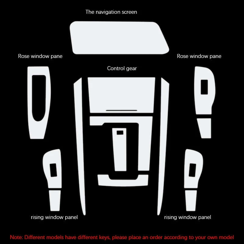 Car Center Console Protective Film TPU Interior Anti-Scratch Protective Film for Mazda CX-30