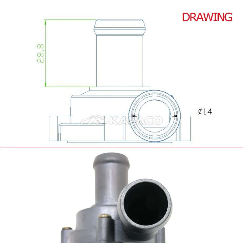 Car Circulating Cooling Water Pump Coolant Additional Auxiliary 12V For Jetta Golf GTI Passat B6 CC