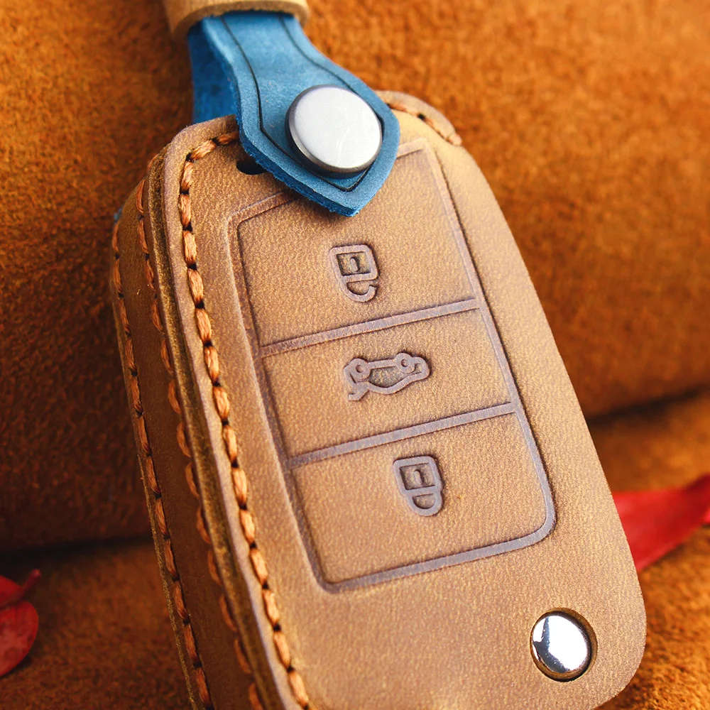 Key Case Cover Portect For Volkswagen VW Golf 7 GTI R MK7 Tiguan For Skoda Octavia A7 Karoq