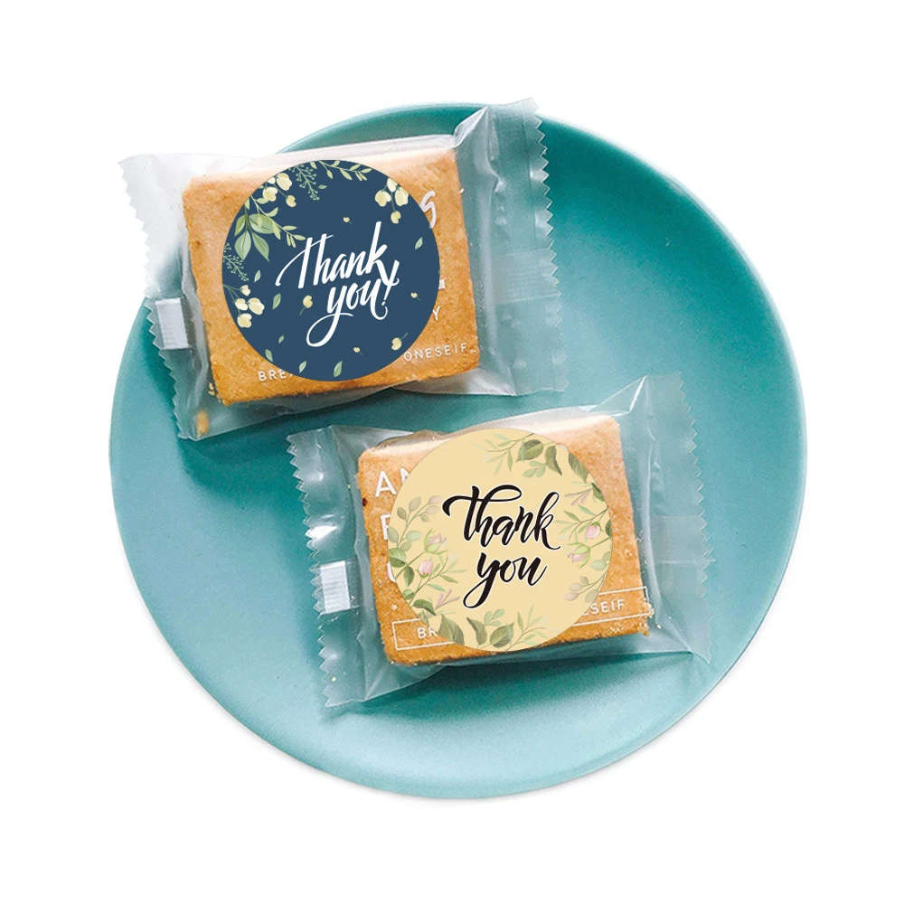 100pcs/roll Thank You Stickers for Seal Labels 3.8cm /1.5 Inch Gift Packaging Stickers