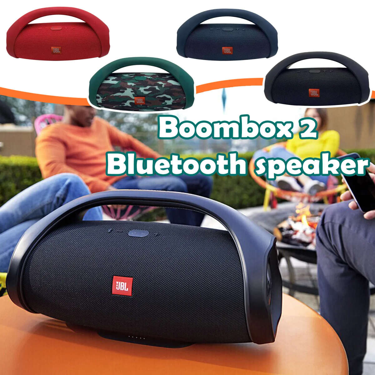 Boombox 2 Portable Wireless Bluetooth Speaker Waterproof Loudspeaker Subwoofer
