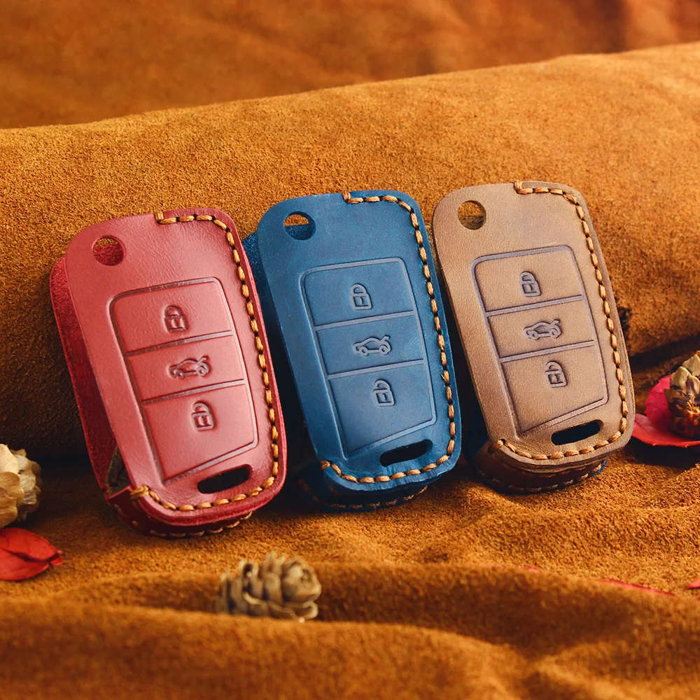 Key Case Cover Portect For Volkswagen VW Golf 7 GTI R MK7 Tiguan For Skoda Octavia A7 Karoq