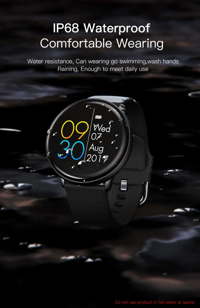 SN59 Smart Watch| IP68 Waterproof Fitness Activity Tracker Heart Rate Monitor Bluetooth Brim Sport