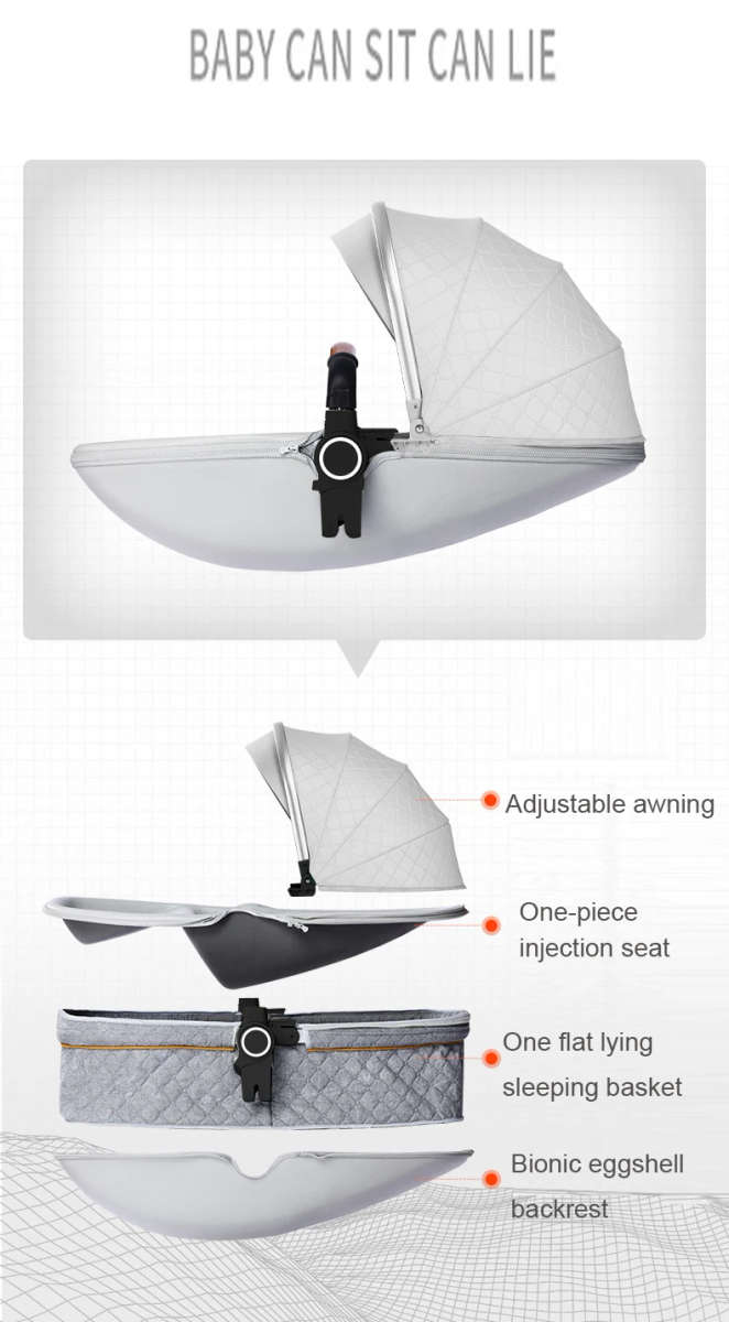 Baby Stroller High Landscape Carriage 2020 New 2 In 1 Infant Travel Pram Baby Carriage Portable Cart