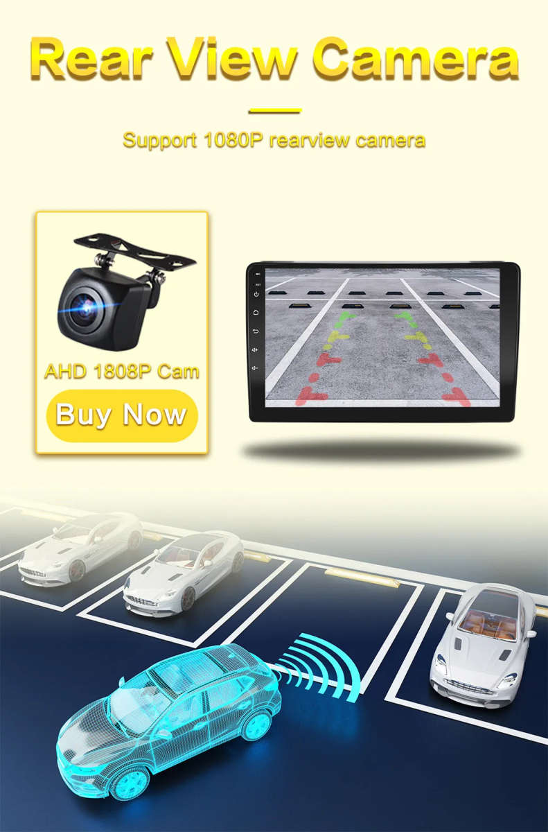 Car Radio 1 Din Android 10 Universal Stereo AM RDS DSP Navigation GPS Up Down Adjustable Screen