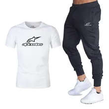 T-Shirt Men Alpinestars Pants Tops Short-Sleeve Mans Casua