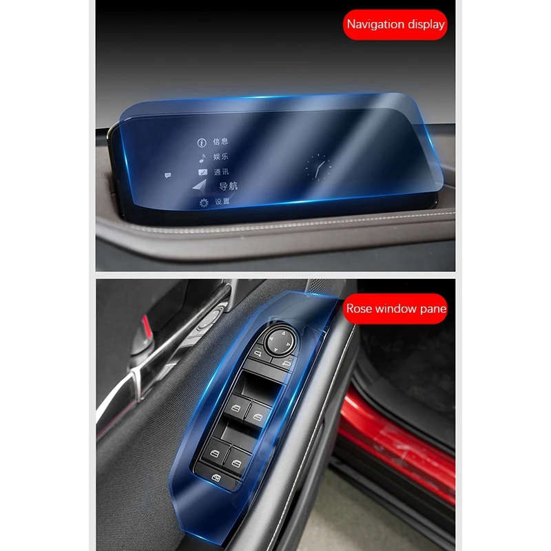 Car Center Console Protective Film TPU Interior Anti-Scratch Protective Film for Mazda CX-30
