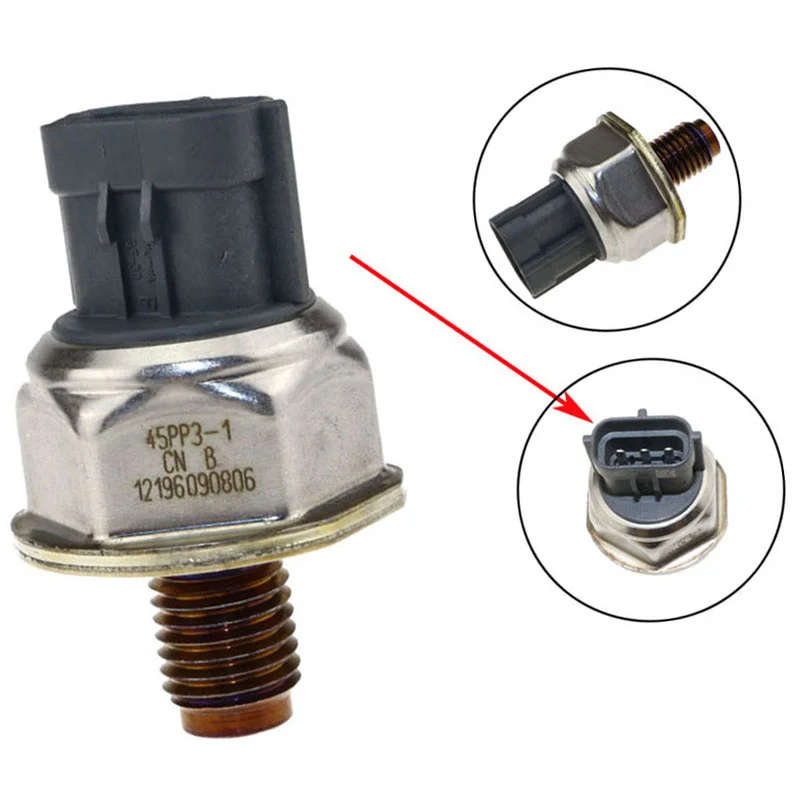 Common Rail Fuel Pressure Sensor 45PP3-1 1465A034A 8C1Q9D280AA for Nissan Navara D40 Pathfinder 2.5
