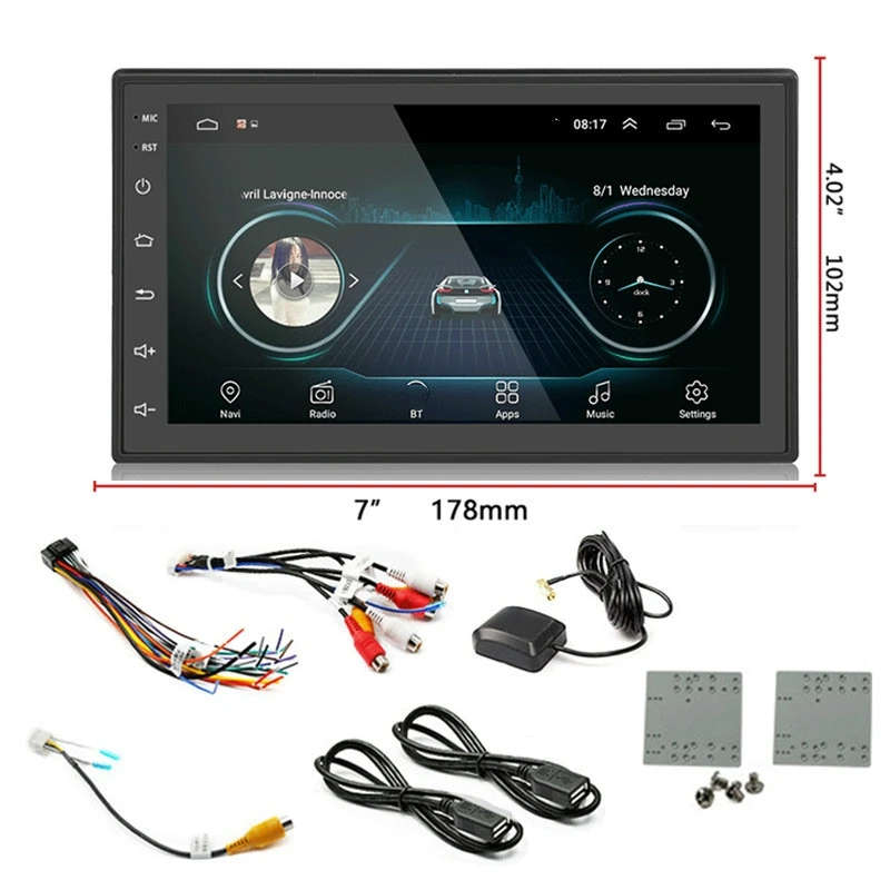 Universal Car Radio Player HD 7 inch 1GB+16GB Android Navigation MP5 Player GPS Bluetooth