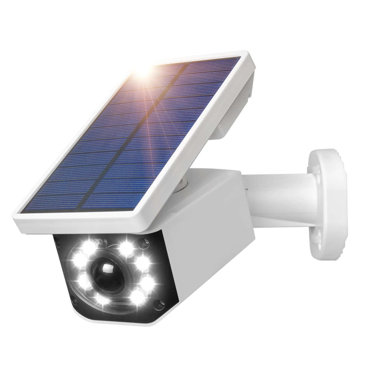 LED Solar Motion Sensor Lamp Outdoor Simulation Dummy Camera Waterproof