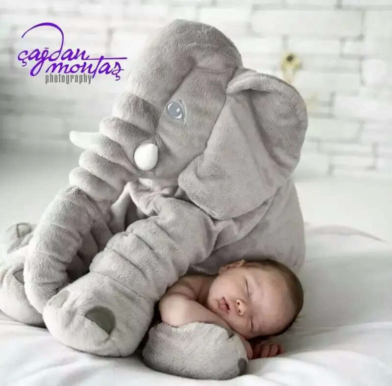Baby Elephant Pillow (Grey)