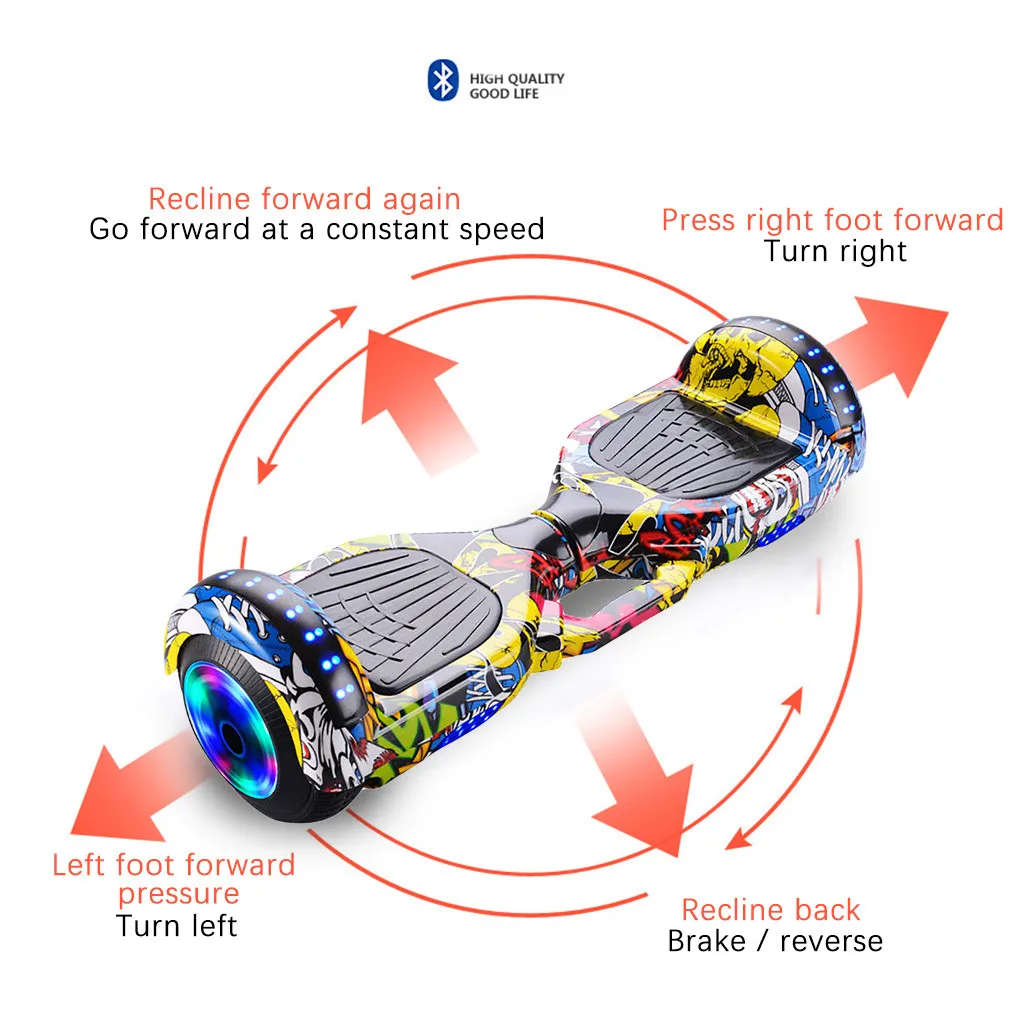 Hoverboard 6.5 inch With Bluetooth Speaker ( Multi-color Only)