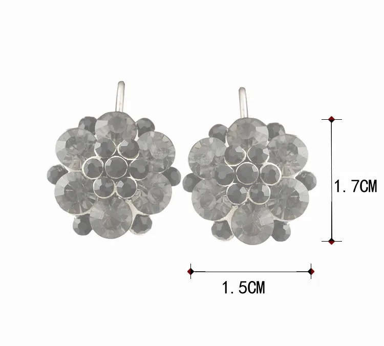 Trendy Multi Smoky Brown Crystal Rhinestone Statement Earring