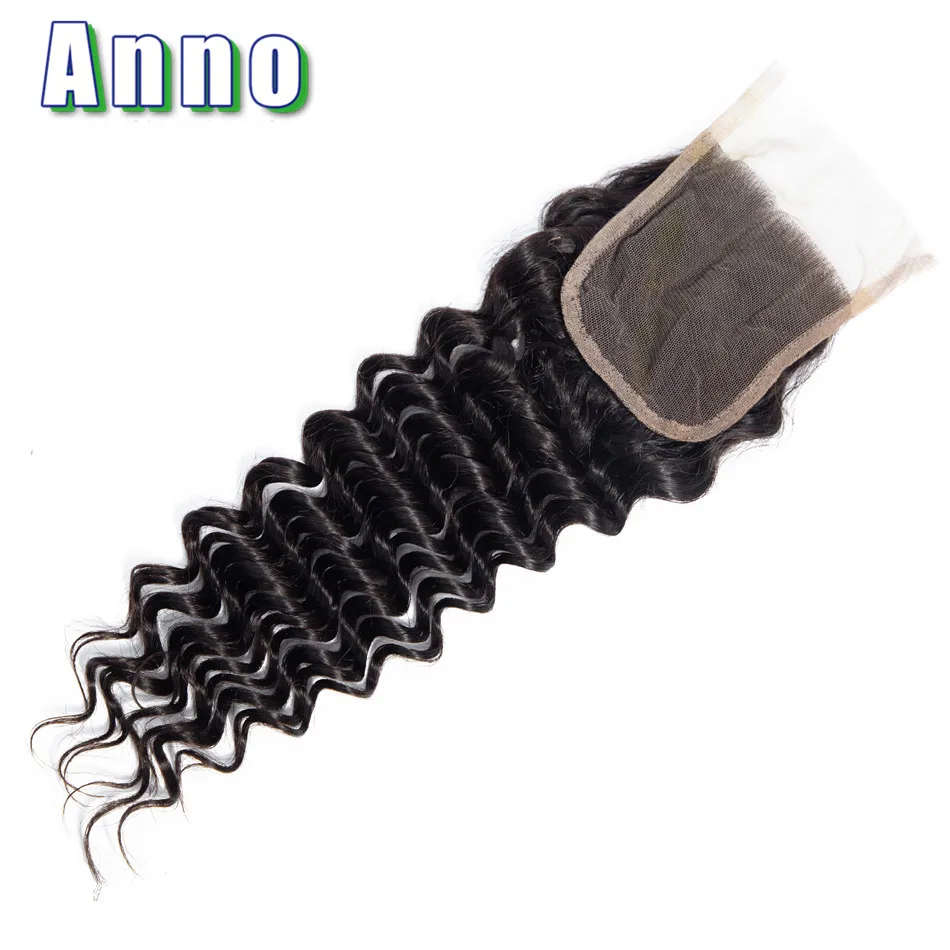 Annowig Peruvian Deep Wave Bundles With Closure (12, 14, 14 with 10 closure)