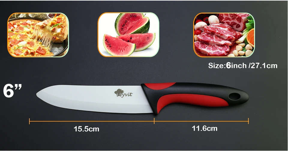 Kitchen Knife Ceramic Knife Cooking set 3" 4" 5" 6" inch + peeler White Blade Paring Fruit Vege Chef