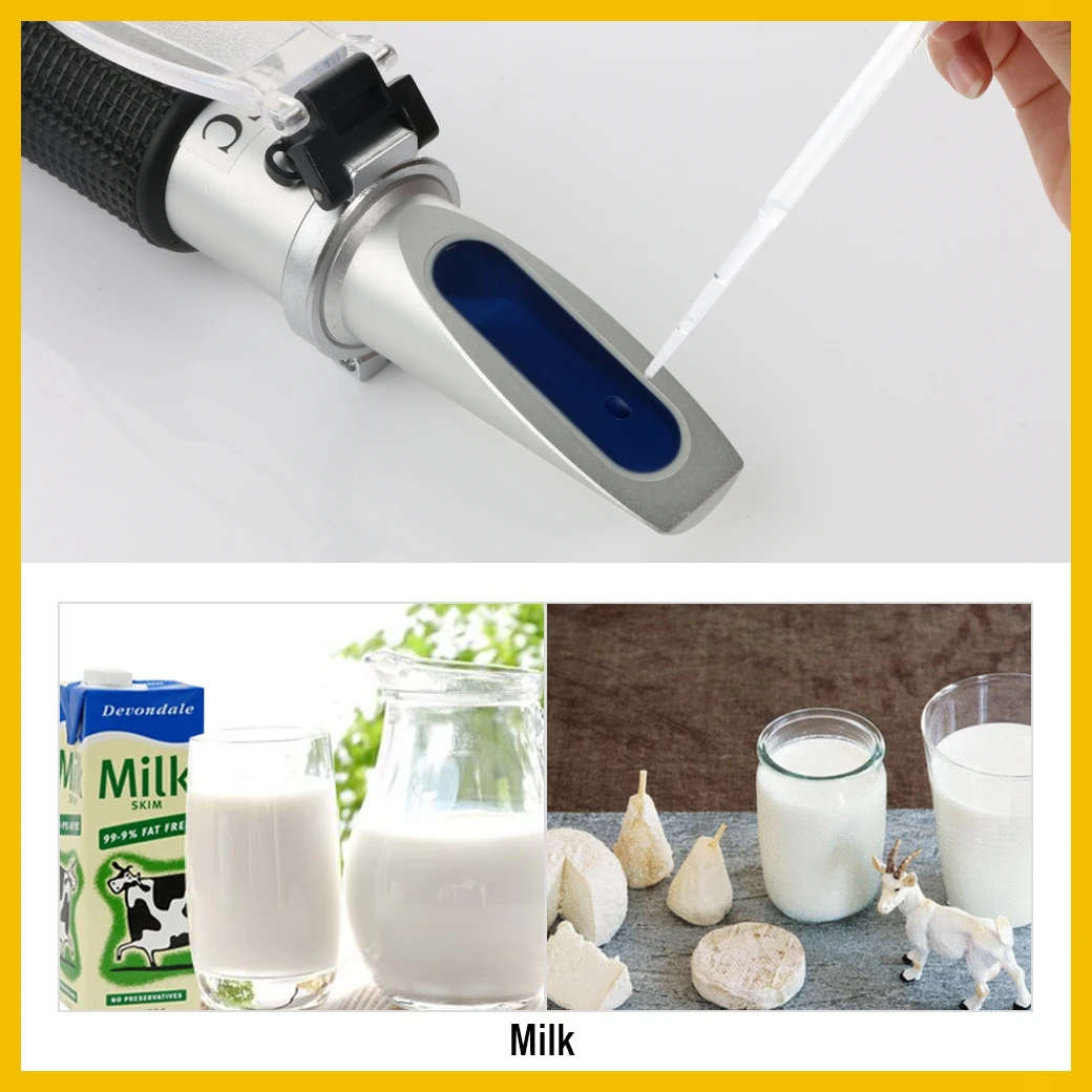 Refractometer Milk Brix Tester ATC Measurement Tool