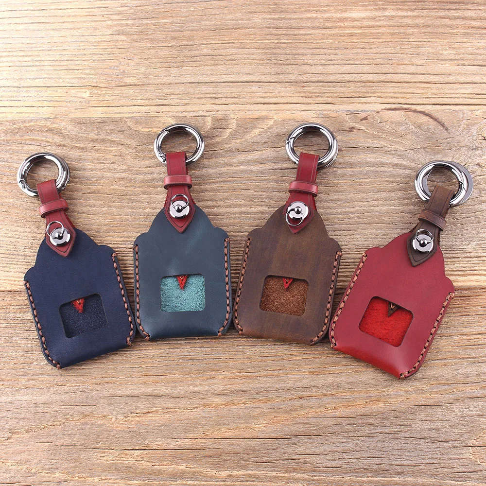 3 Buttons Key Case Fob Genuine Leather Key Shell For TOYOTA Previa Key Cover