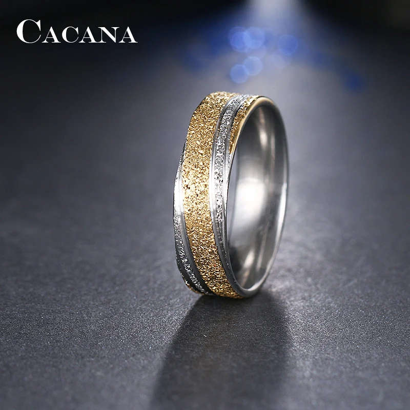 GENUINE Stainless Steel Ring Shining Sand Size 7 - DO NOT FADE