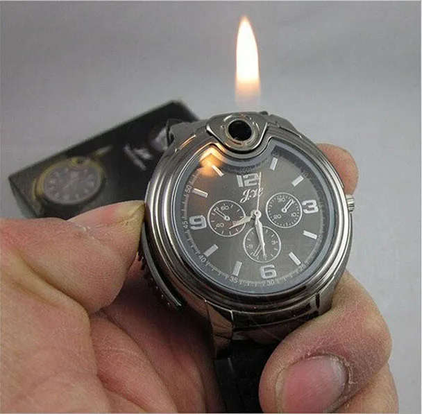 ***STUNNING*** New Military Lighter Watch Men Quartz Refillable Butane Gas Ciigar Watch
