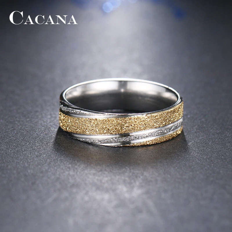 GENUINE Stainless Steel Ring Shining Sand Size 7 - DO NOT FADE