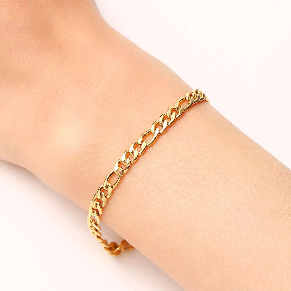 Retail Price R 999 / Genuine 316L Stainless Steel Chain Bracelets For Man Women Gold Color