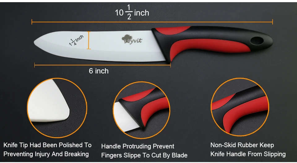 Kitchen Knife Ceramic Knife Cooking set 3" 4" 5" 6" inch + peeler White Blade Paring Fruit Vege Chef