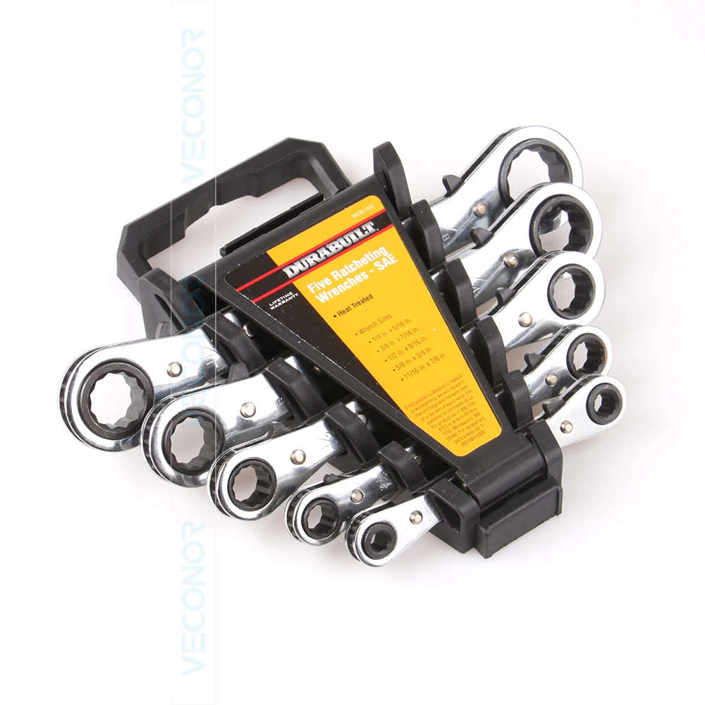 5 PC RATCHET SPANNER SET 10SIZES