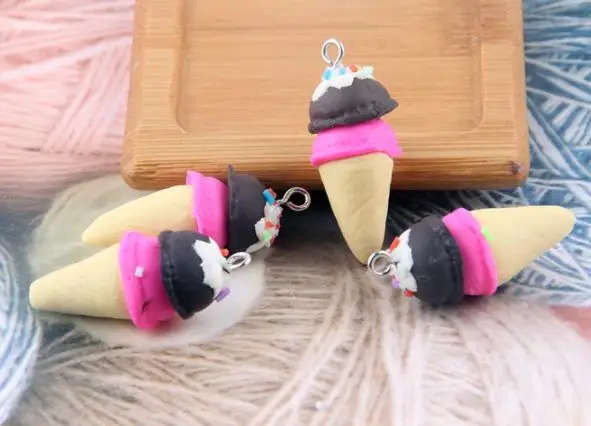 3D Ice cream Resin Charms Necklace by SarAbi Collection