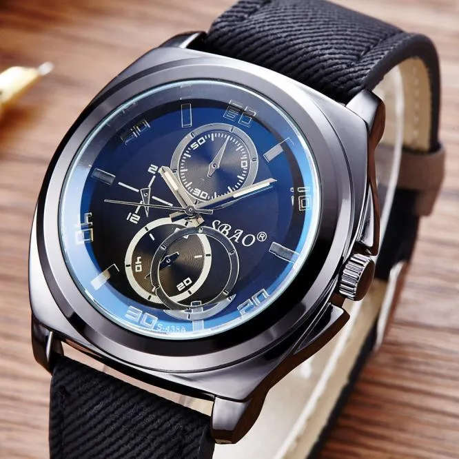 ***STUNNING*** SBAO Brand Stunning Designer Style Canvas Strap Men's Sports Watch