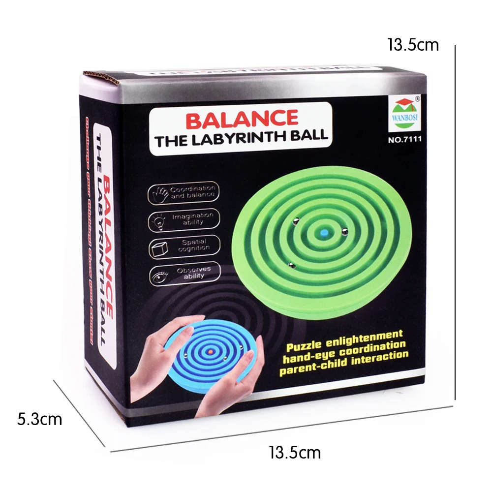 Labyrinth Magic Intellect Ball Balance Maze Perplexus Puzzle Education Toy (Green)