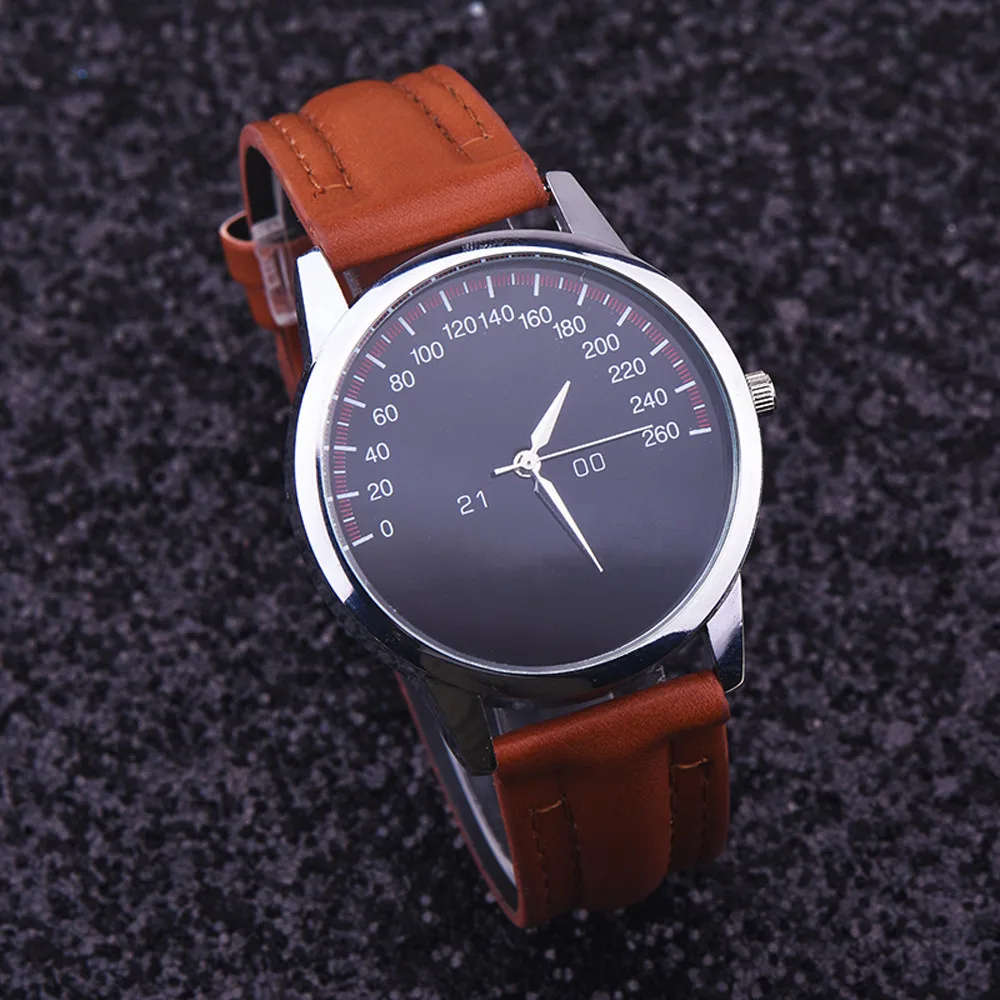 Mens Luxury Watch.- Brown Strap.
