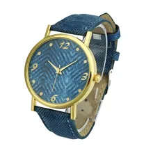 luobos Denim Cloth Wrist Watch Women Casual Quartz