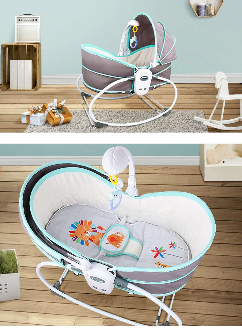New 5 In 1 Baby Rocking Chair Baby Carrier Crib Bed