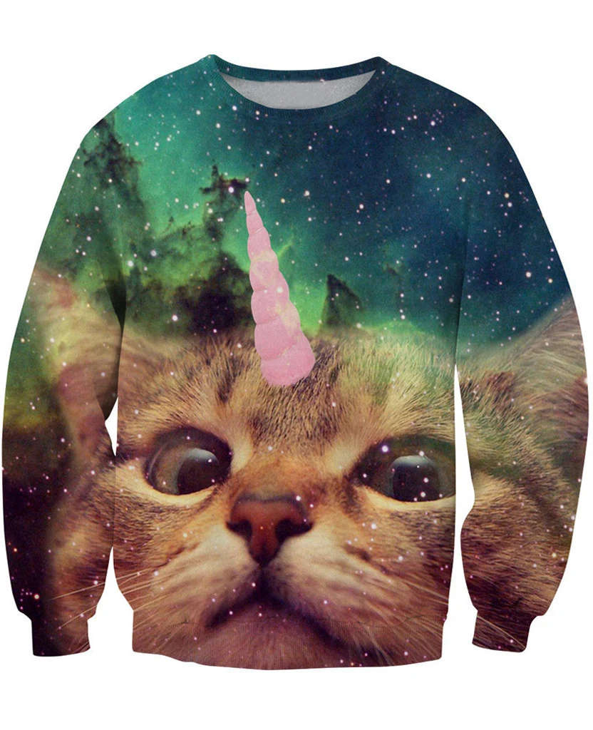 Unicorn Cat Top Sweater - Medium