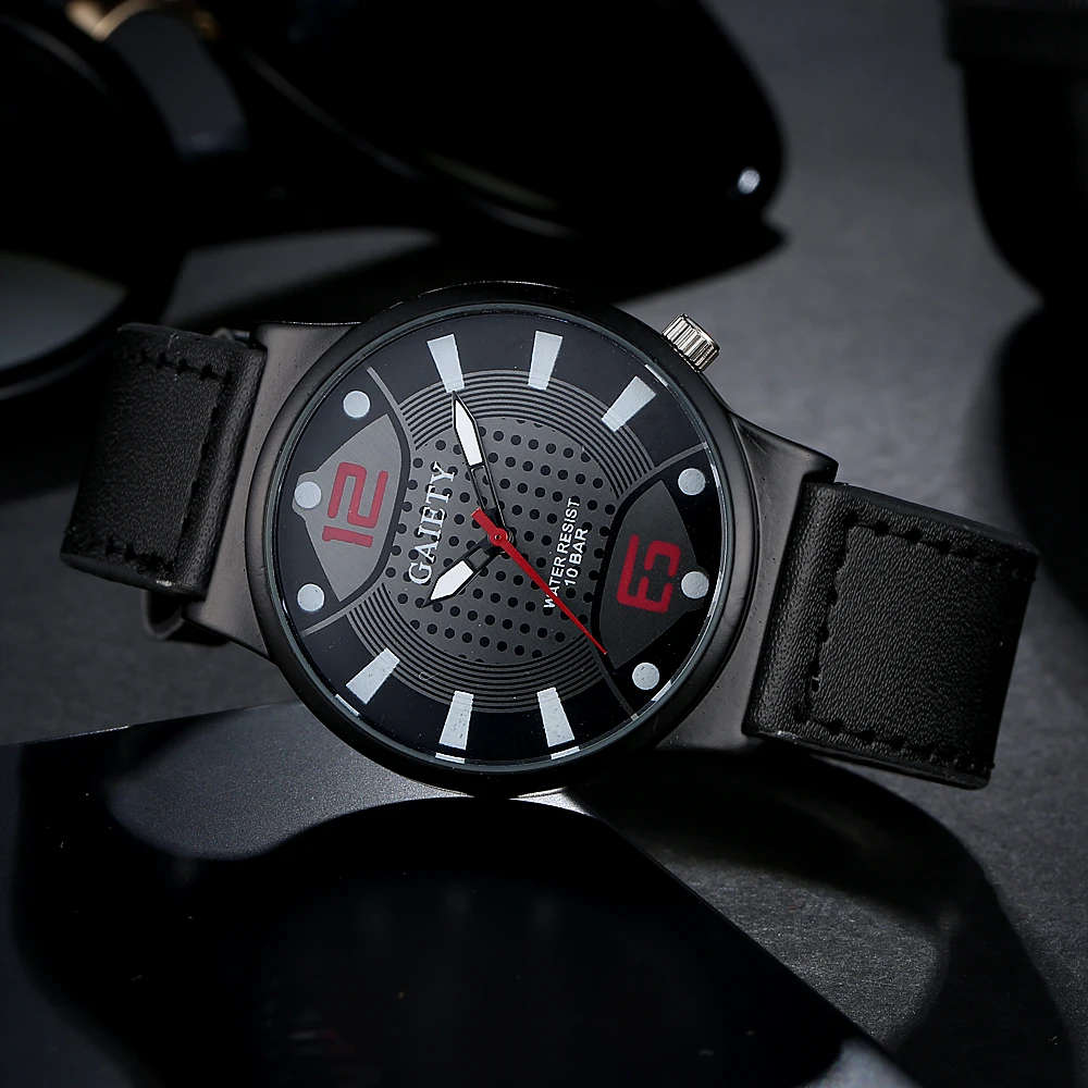 GAIETY  Mens Watch.  -  Black Strap.