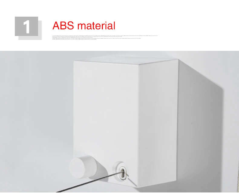 Indoor and Outdoor  Retractable Rope Clothesline Dryer, 4.2m