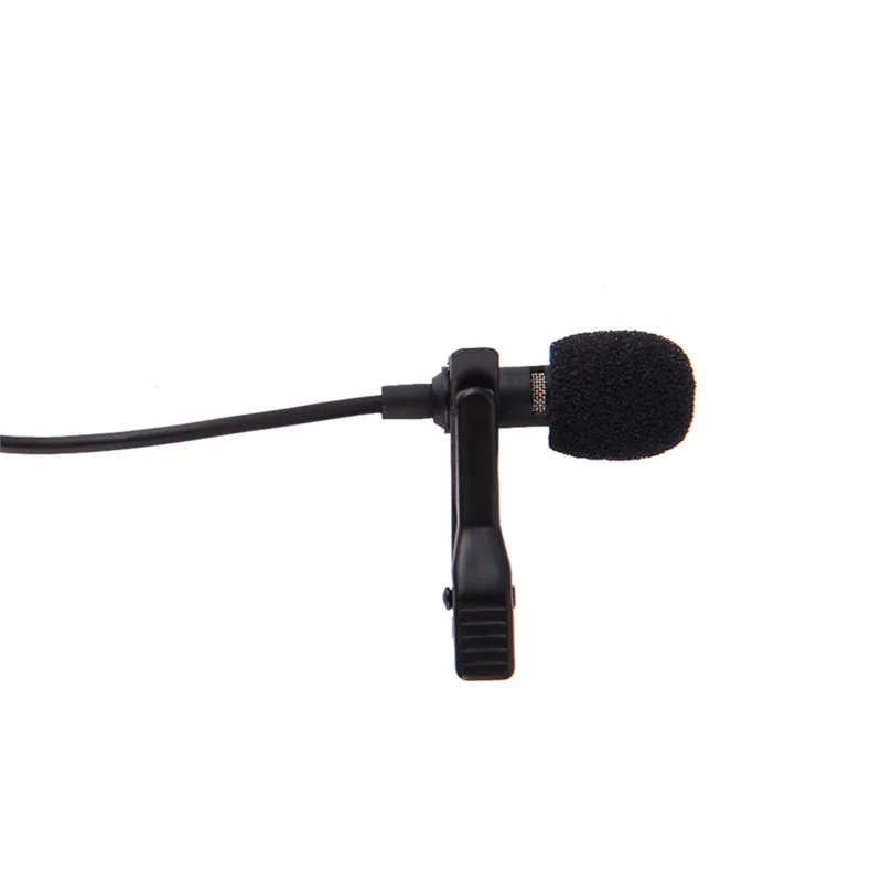 Portable Clip-on Lapel Lavalier Microphone 3.5mm Jack Hands-free Mini Wired Condenser Microphone for