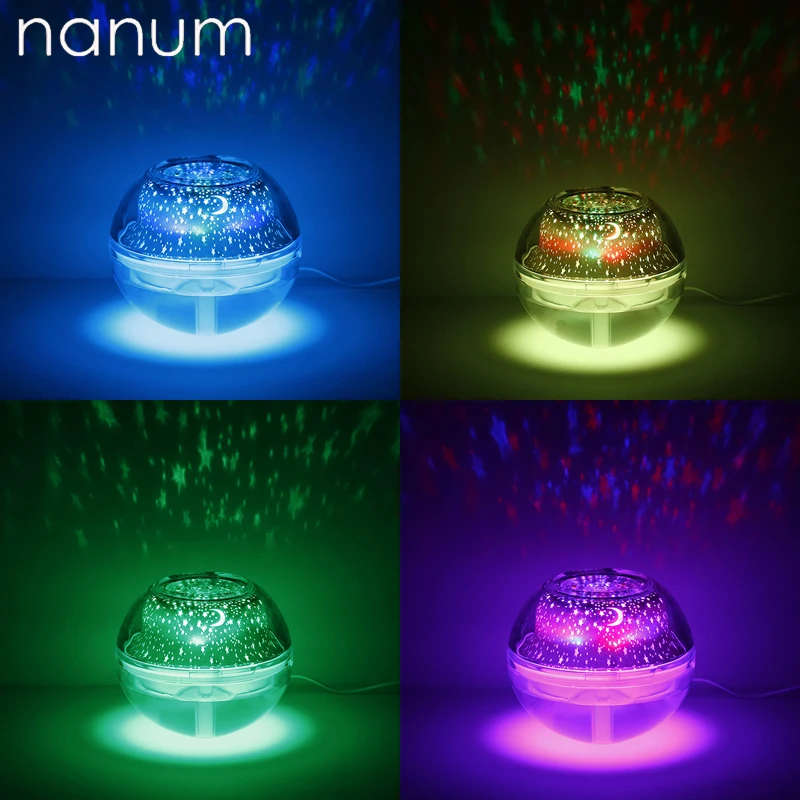 Crystal Night Light Projection Humidifier