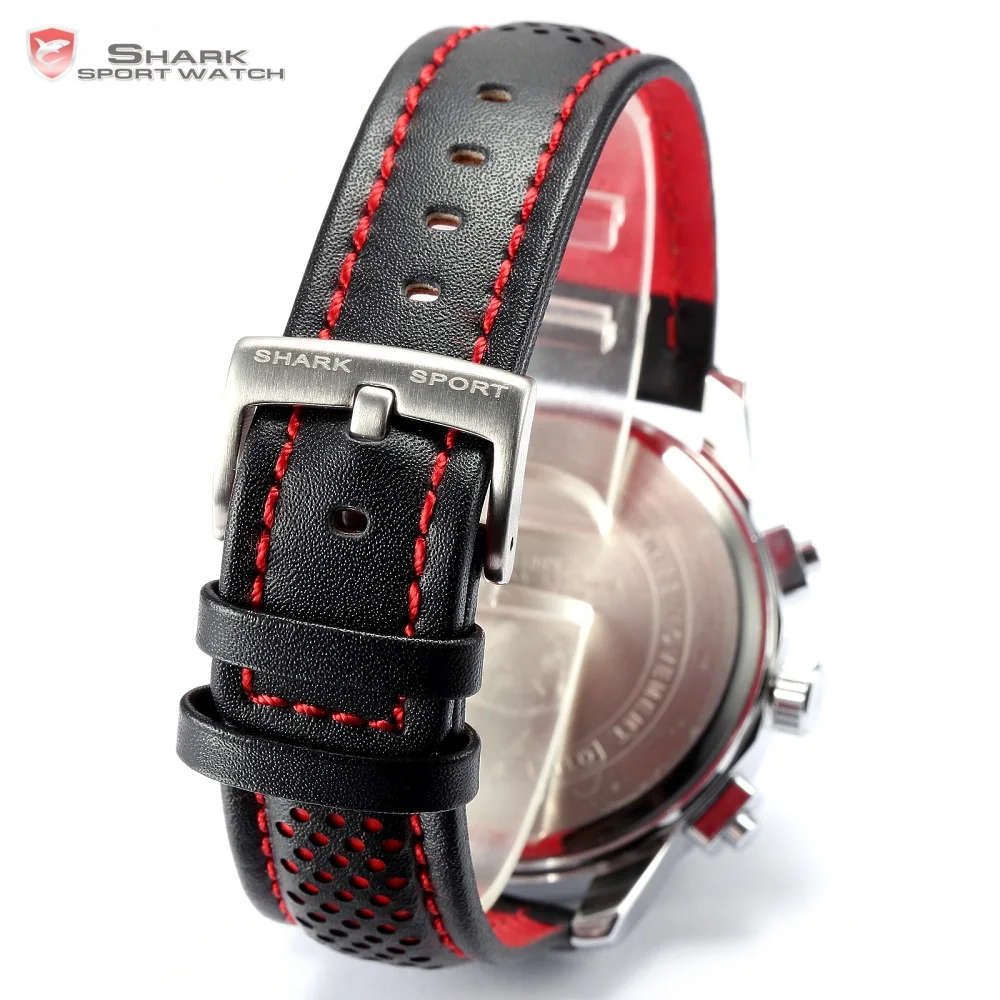 SHARK PACIFIC RACER CHRONO WATCH RED/BLACK TRIM WATCH  W/ BOX, PAPERS, LOADED!!