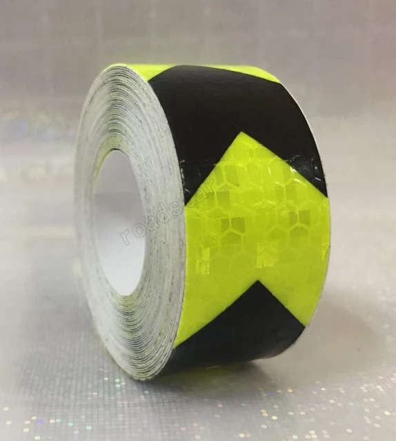 Reflective Tape 50mm x 5m Black&Yellow