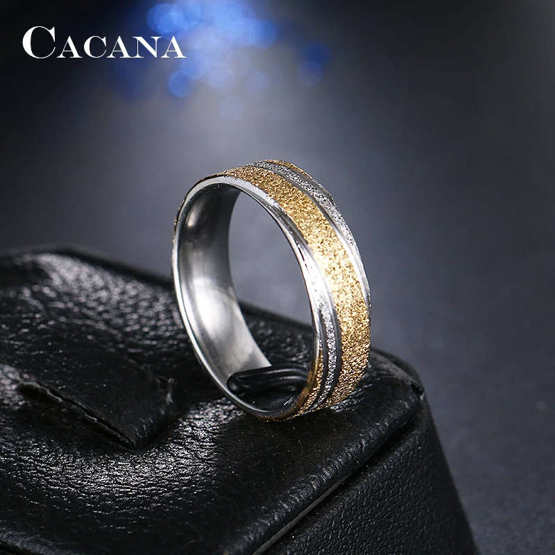 GENUINE Stainless Steel Ring Shining Sand Size 7 - DO NOT FADE