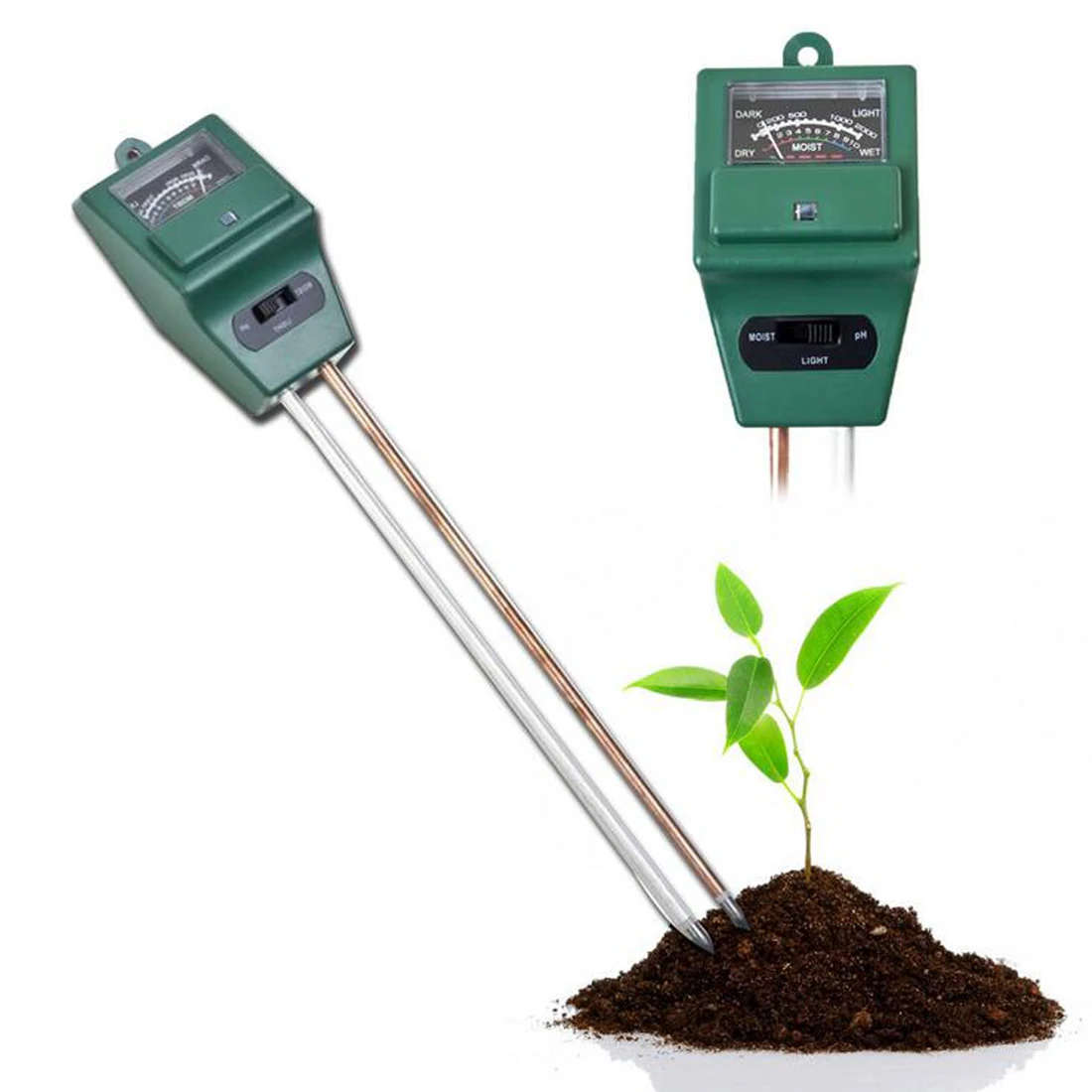 3 in 1 Soil PH Moisture and light Meter Tester