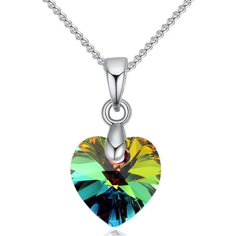 GENUINE Heart Necklaces Pendant Crystals From SWAROVSKI -  Crystal Virtual Medium