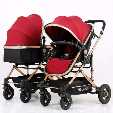 Belecoo Detachable Twin Baby Stroller