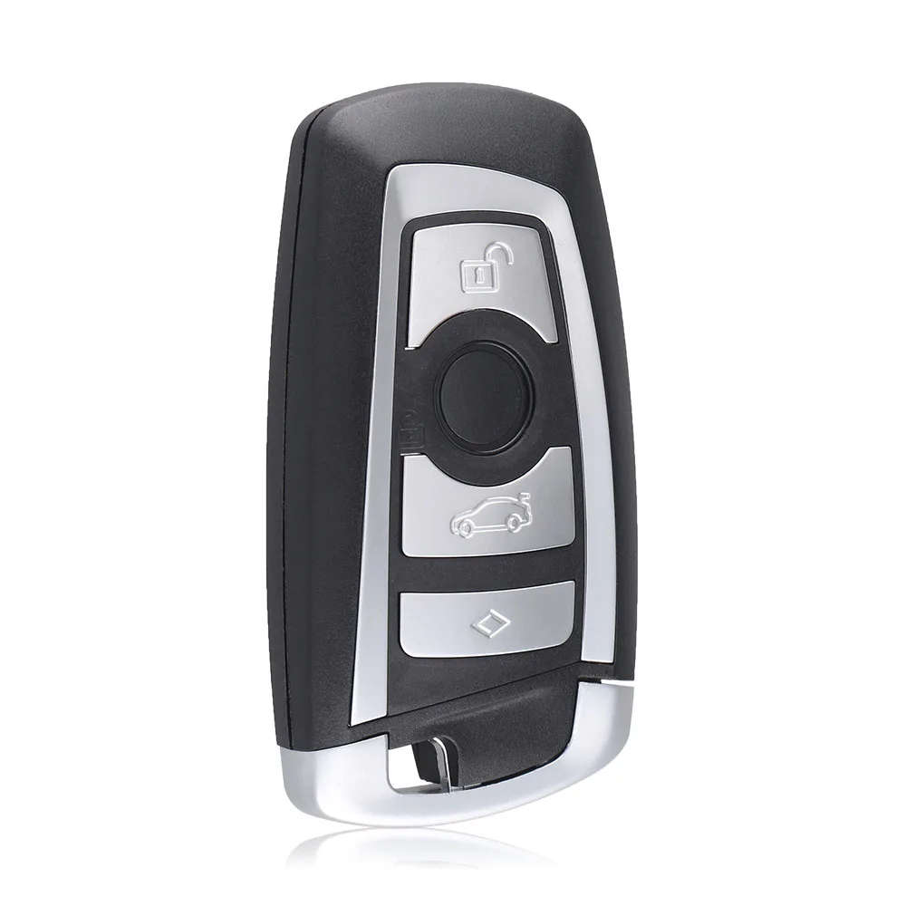 Smart Remote Keyless Shell for BMW 5 7 Series with Emergency Blade Keyless Entry Fob Alarm Cover