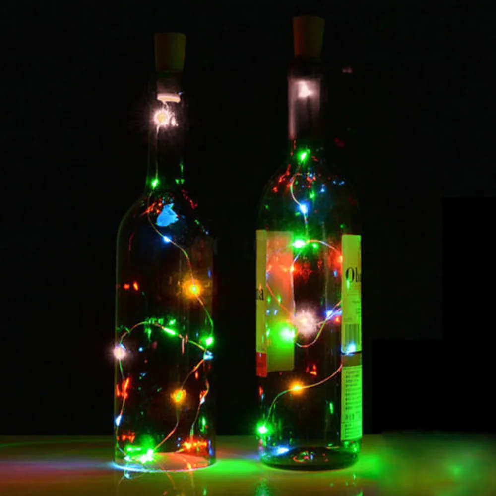 15 LED Wine Bottle Cork Shaped String Light Night Fairy Light Lamp Home Decor