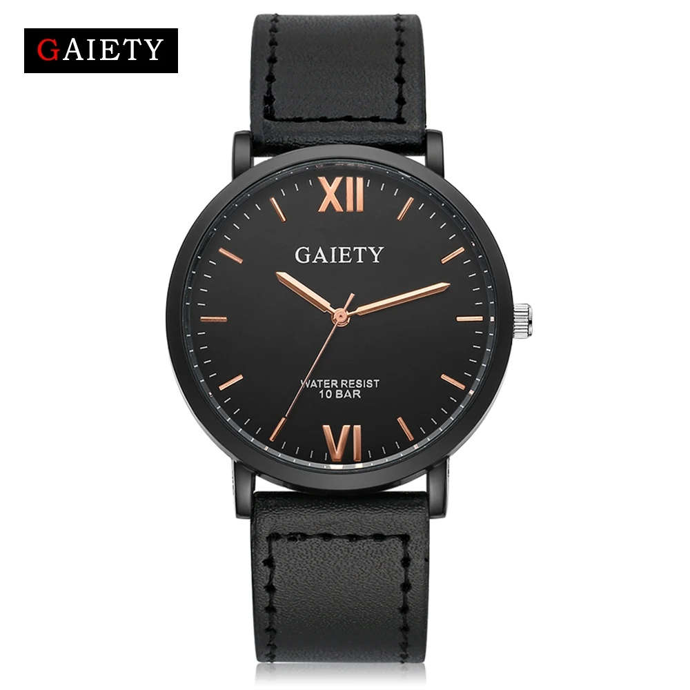 2017 Fashion Mens Watch.  Black.