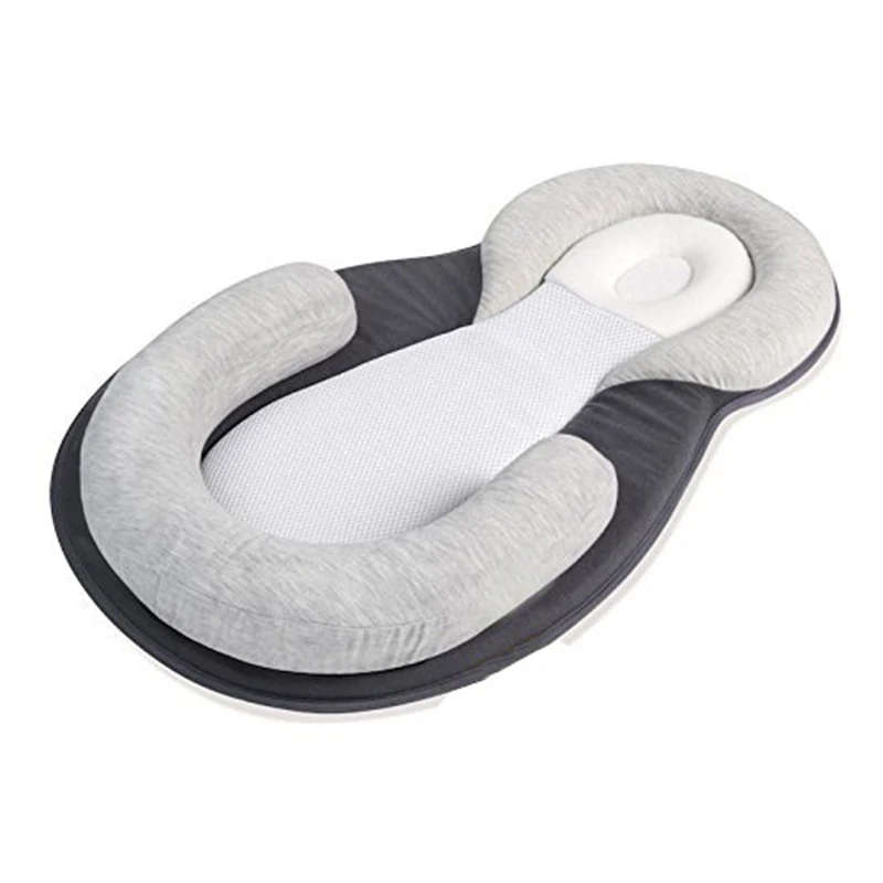 Portable Baby Positioner Pillow Crib Nursery Travel Folding Toddle Bed Bag