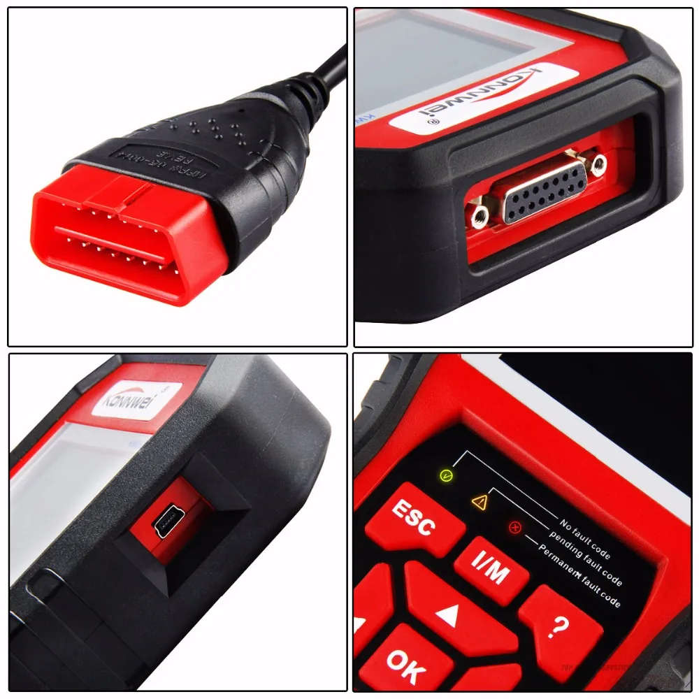 2018 Best OBD 2 Autoscanner OBD2 Scanner KONNWEI KW850 Full ODB2 Scanner Supports Multi-languages