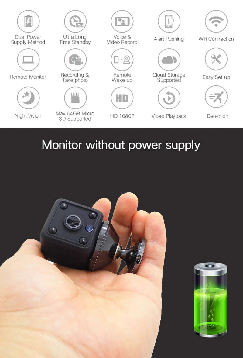 1080P Mini WiFi Camera Ip Camera